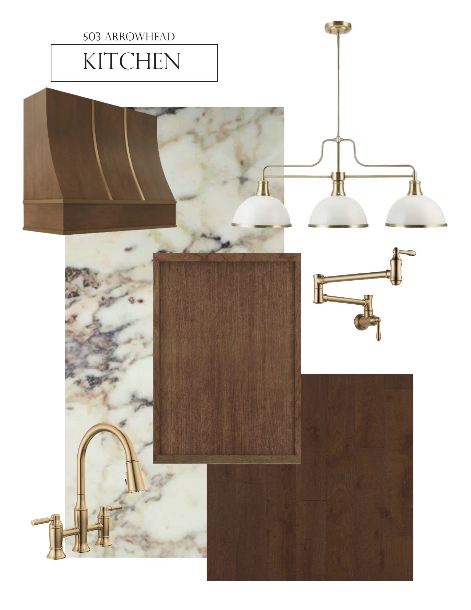 503 Arrowhead kitchen material and fixture selections