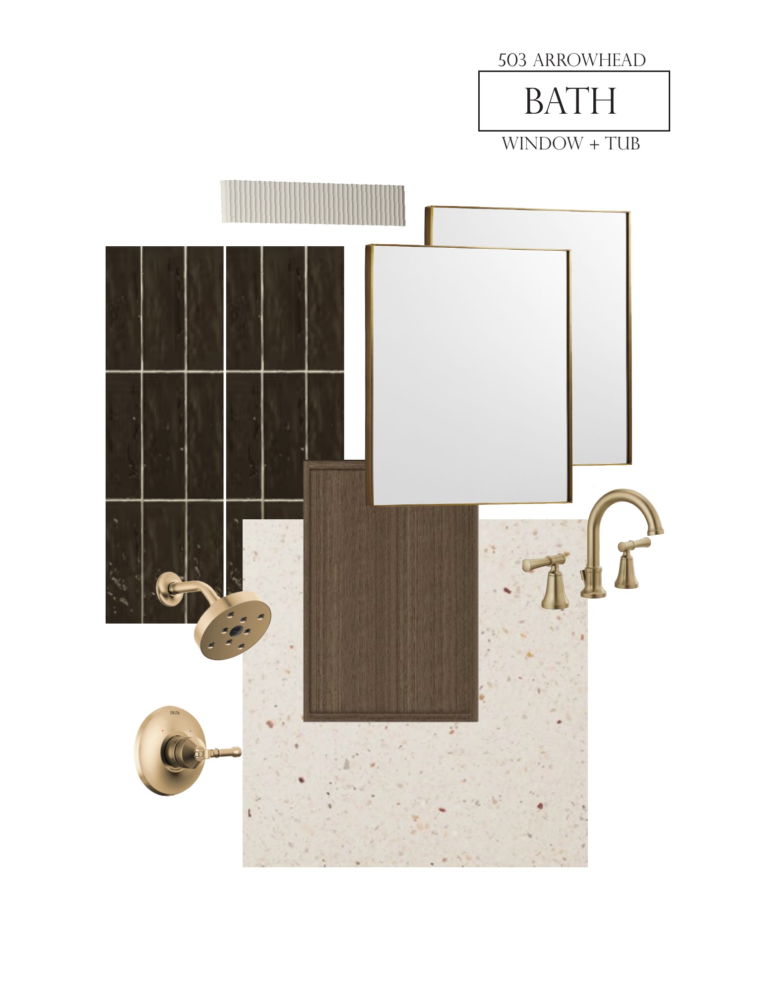 503 Arrowhead window and tub bathroom material selections