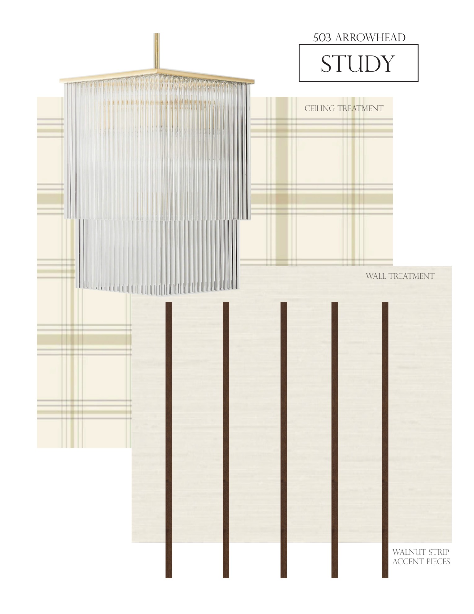503 Arrowhead study lighting and finish selections